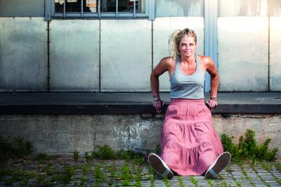 Lisa Molin tränar ute