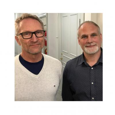 Anders Johansson och Håkan Widen på kurs för pappor till barn med diabetes