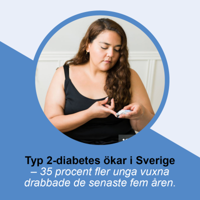 en ung tjej testar blodsocker